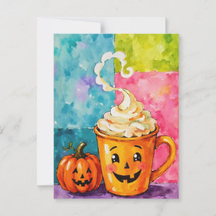 Halloween Pumpkin Spice Latte  Postcard