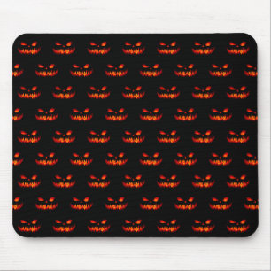 Halloween Pumpkin Spooky Scary Horror Orange Mouse Pad
