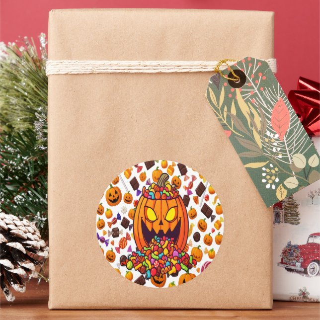 Halloween Pumpkin Sticker Gift (Holiday)