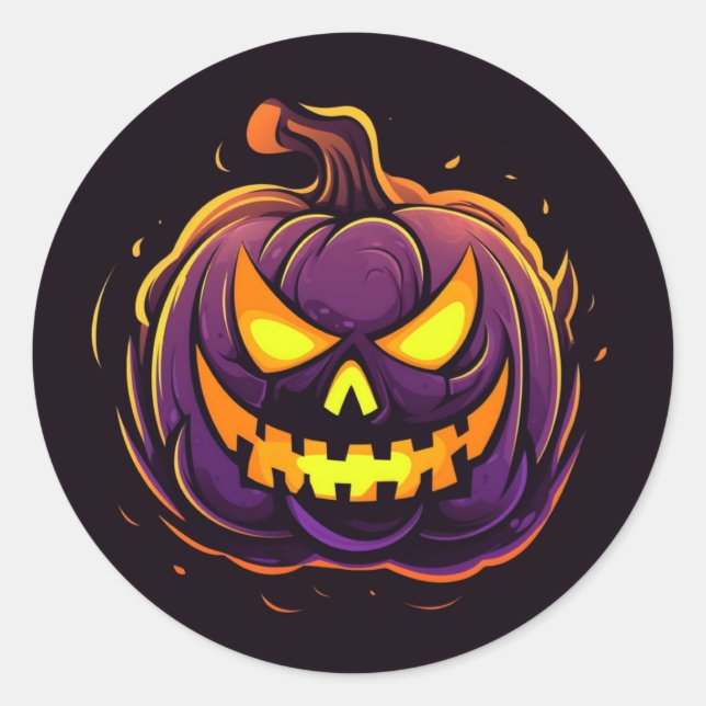 Halloween Pumpkin Stickers (Front)
