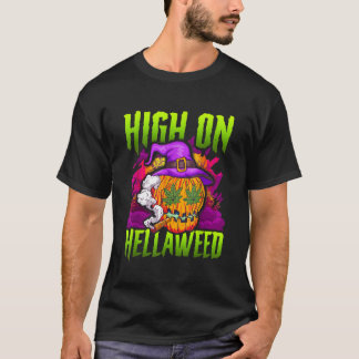 Halloween Pumpkin Stoner Weed Joint Smoking TShirt