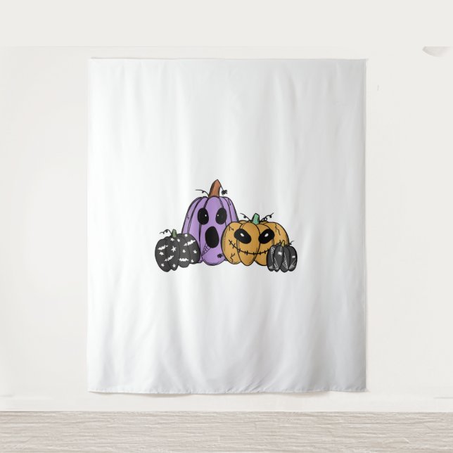 Halloween Pumpkin                                Tapestry (Front)
