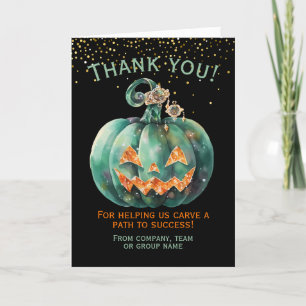 Halloween Pumpkin Thank You Card