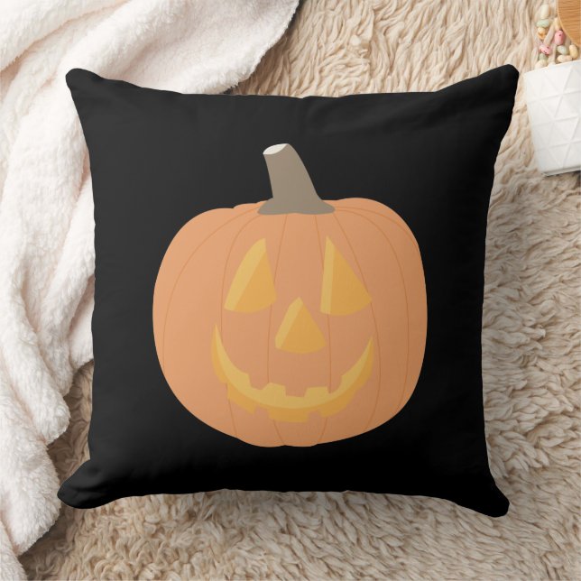Halloween Pumpkin Throw Pillow (Blanket)