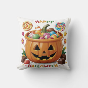 Halloween Pumpkin Throw Pillow