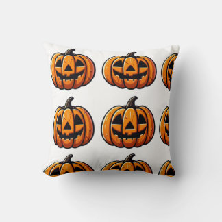 Halloween pumpkin throw pillow
