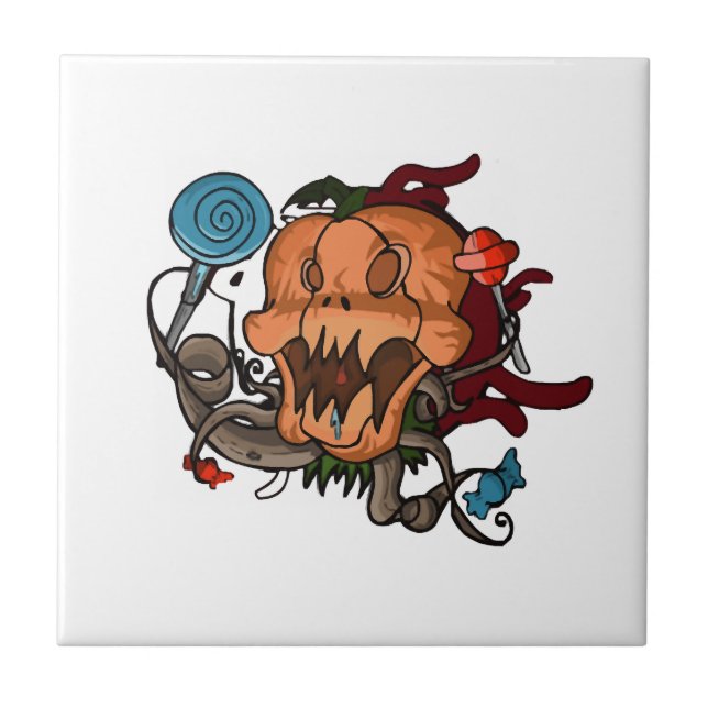 Halloween Pumpkin                        Tile (Front)