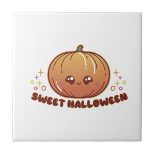 Halloween pumpkin tile