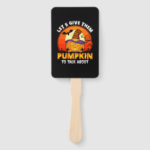 Halloween Pumpkin To Talk About Birthday Hand Fan