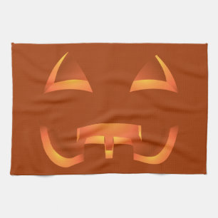 Halloween Pumpkin Towel Jack-O-Lantern Tea Towels