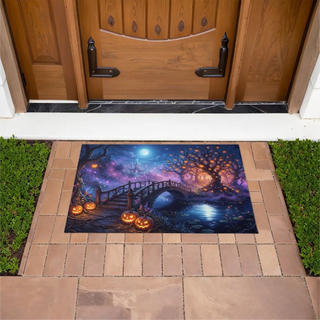 Halloween Pumpkin Tree Doormat (Outdoor)