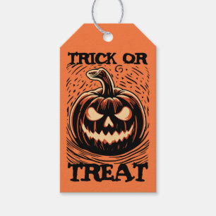 Halloween Pumpkin Trick or Treat Gift Tags