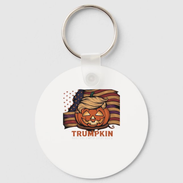 Halloween, Pumpkin Trumpkin, Make Halloween Great  Keychain (Front)