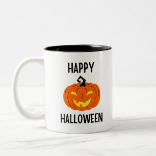 Halloween Pumpkin Two-Tone Coffee Mug