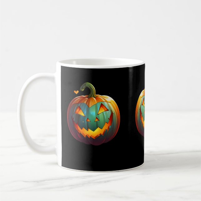 Halloween Pumpkin Vibes Coffee Mug (Left)