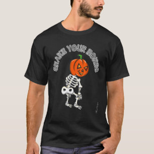 Halloween pumpkin Vibes dance twerking skeleton  t T-Shirt