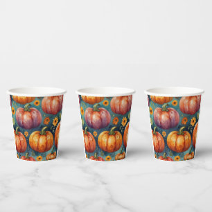 Halloween Pumpkin Vibes designer Paper Cups