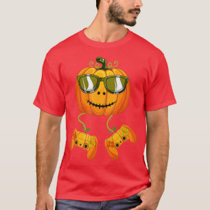 Halloween pumpkin video game funny gaming men kid T-Shirt
