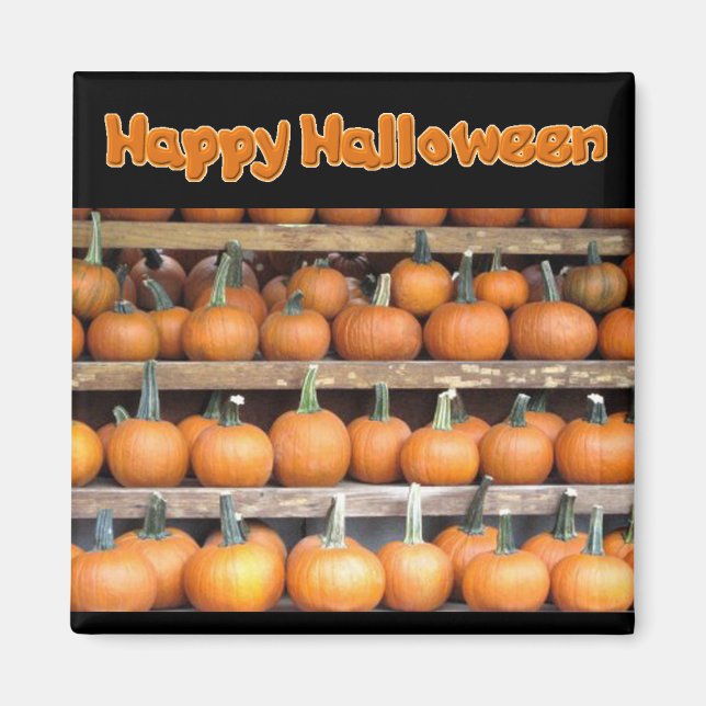 Halloween Pumpkin Wall Magnet (Front)
