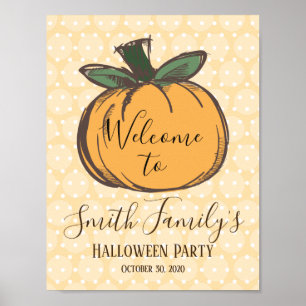 Halloween, pumpkin welcome sign