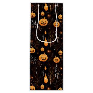 Halloween Pumpkin Wine Gift Bag