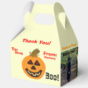 Halloween Pumpkin Witch Godfather Groovy Thank You Favor Box