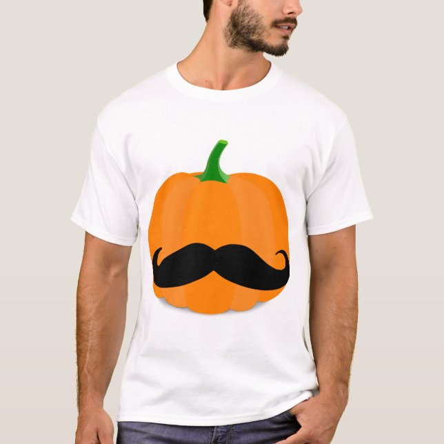 halloween pumpkin with beard T-Shirt (Front)