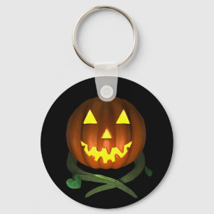 Halloween Pumpkin with Vines Keychain