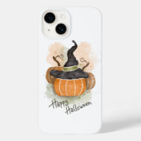 Halloween Pumpkin with Witch Hat