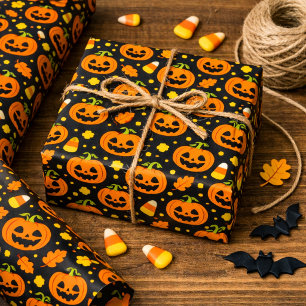 Halloween Pumpkin Wrapping Paper