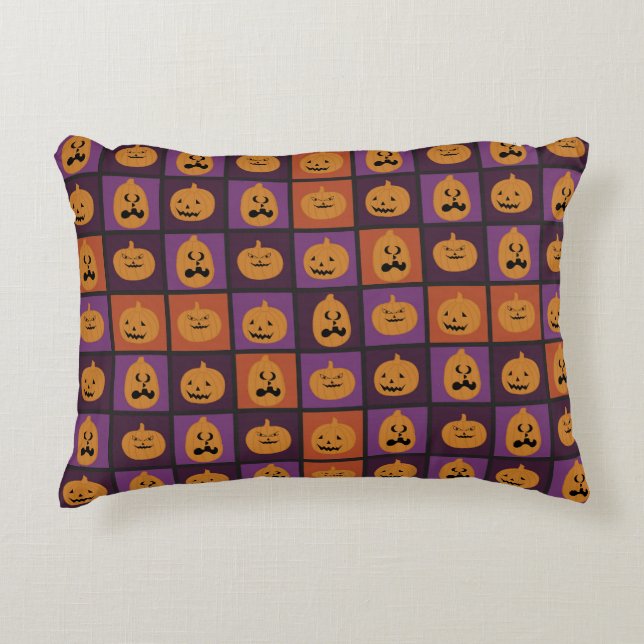 Halloween pumpkins accent pillow (Front)