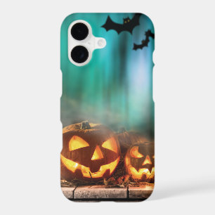 Halloween pumpkins and bats  