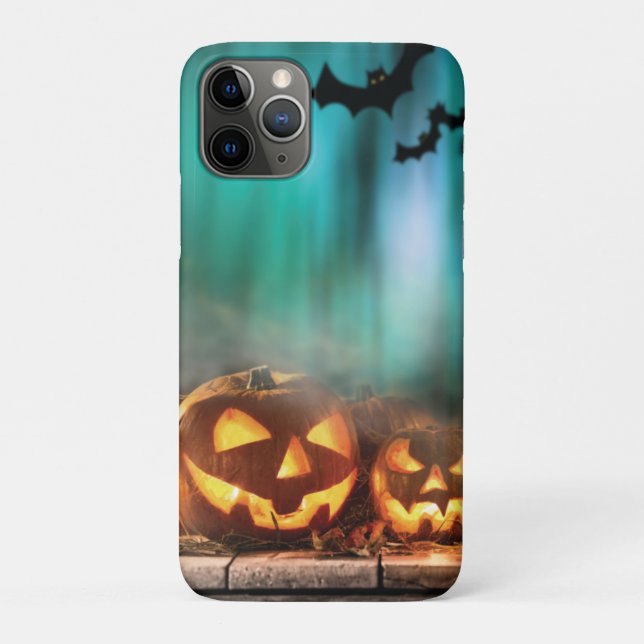 Halloween pumpkins and bats   Case-Mate iPhone case (Back)