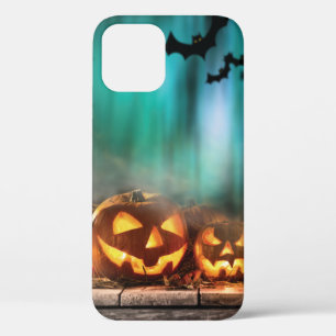 Halloween pumpkins and bats  iPhone 12 pro case