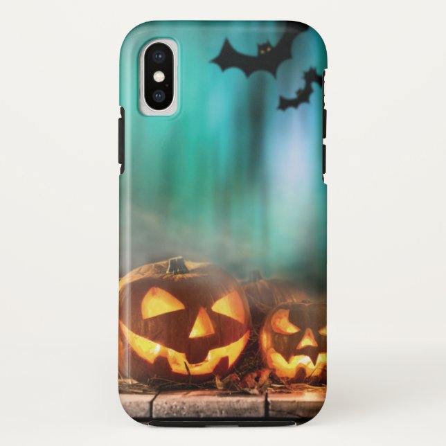 Halloween pumpkins and bats   Case-Mate iPhone case (Back)