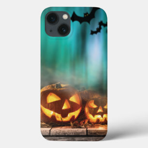 Halloween pumpkins and bats   iPhone 13 case