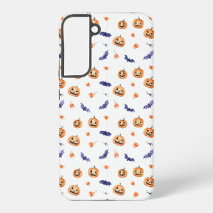 Halloween Pumpkins and Bats Pattern Samsung Galaxy Case