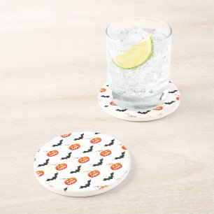 Halloween Pumpkins and Bats, Trick or Treat, Boo Coaster
