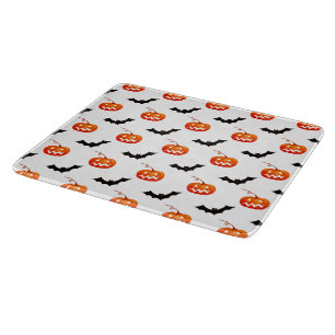 Halloween Pumpkins and Bats, Trick or Treat, Boo Cutting Board