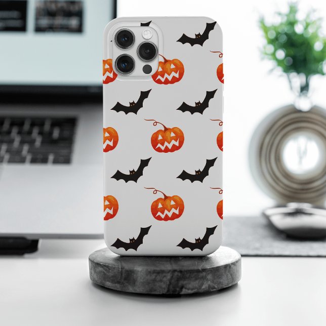 Halloween Pumpkins and Bats, Trick or Treat, Boo iPhone Case (Creator Uploaded)