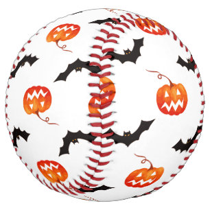 Halloween Pumpkins and Bats, Trick or Treat, Boo Softball