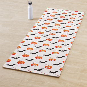 Halloween Pumpkins and Bats, Trick or Treat, Boo Yoga Mat