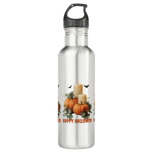 Halloween Pumpkins and Candles Art 710 Ml Water Bottle