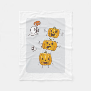 Halloween Pumpkins and Ghosts Blanket