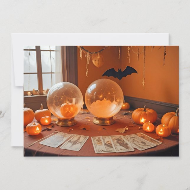 Halloween Pumpkins Bats Cute Spooky Festive Magic Invitation (Front)