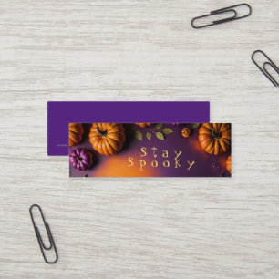 Halloween Pumpkins Bkmark  Mini Business Card