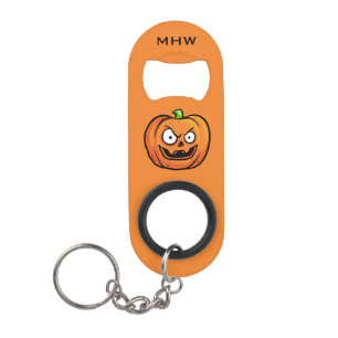 Halloween Pumpkins custom monogram bottle opener Keychain Bottle Opener