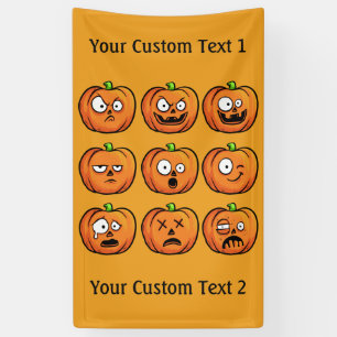 Halloween Pumpkins custom text banner 1