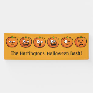 Halloween Pumpkins custom text banner 2