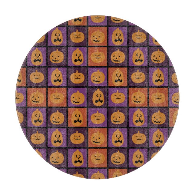 Halloween pumpkins cutting board (Front)